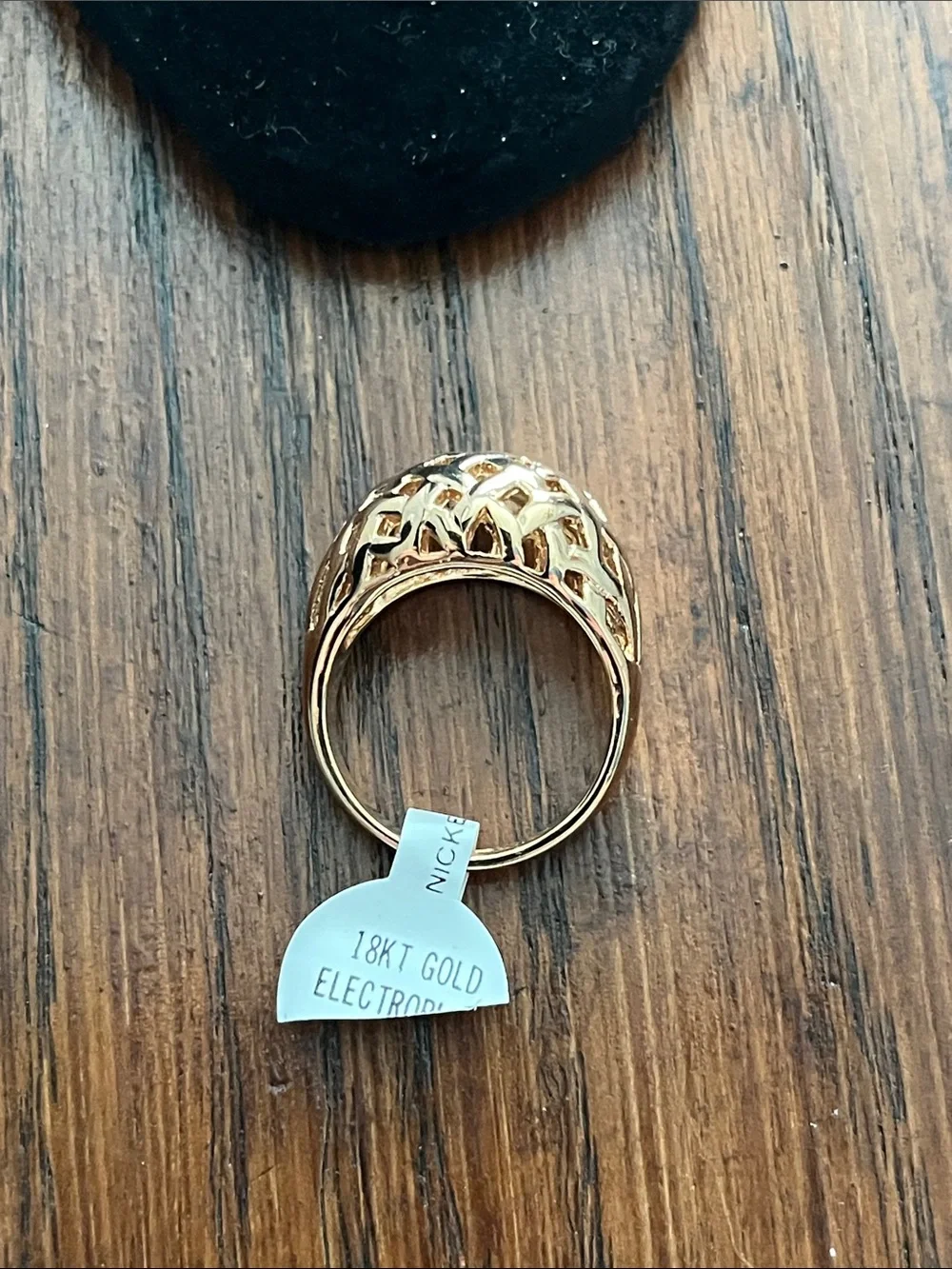 Lot of 3 Elegant 18KT Gold Electroplated Rings